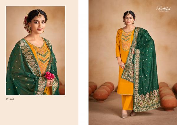Belliza Saadgi Embroidered jam cotton Designer Dress Material Collection